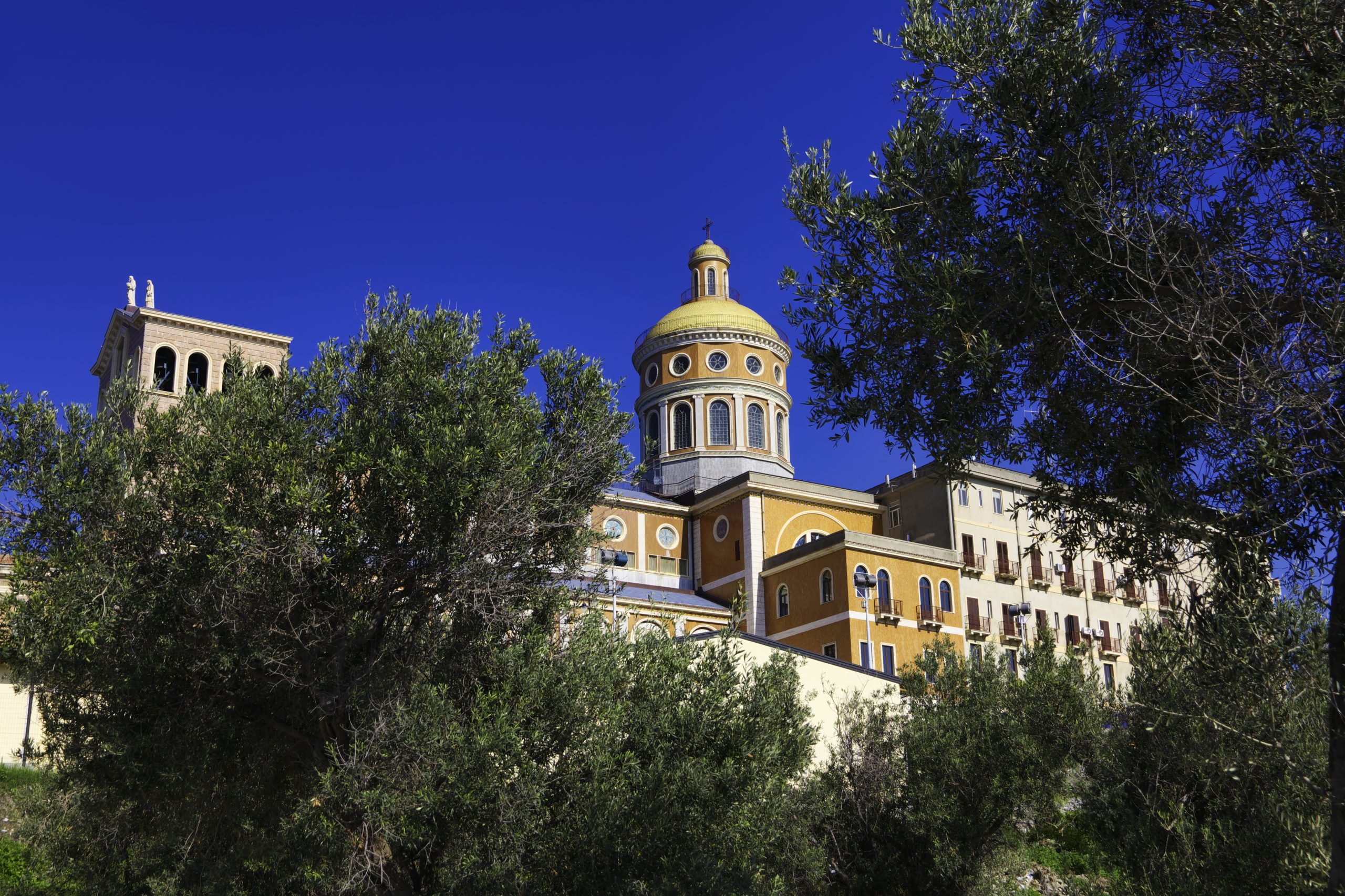 italy-sicily-tindari-st-mary-sanctuary-dome-cathedral-olive-trees