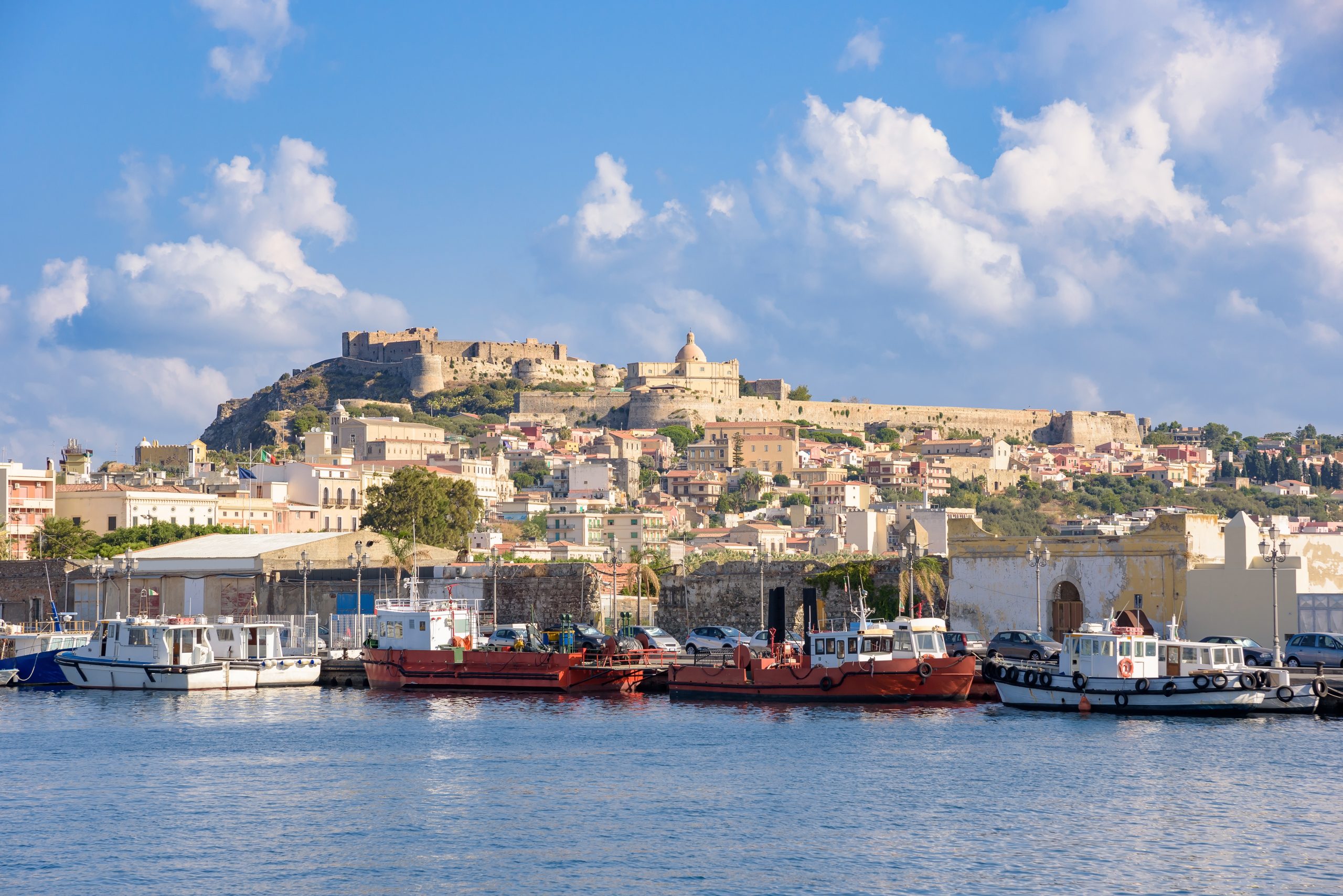 View of Milazzo town from the sea